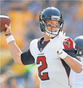  ?? CHARLES LECLAIRE, USA TODAY SPORTS ?? In 2017 fantasy drafts, the selection of the Falcons’ Matt Ryan has been an indicator that a rush on quarterbac­ks is coming.