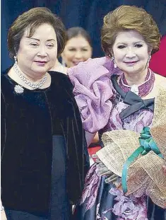  ??  ?? Rustan Commercial Corp chairman and CEO Zenaida “Nedy” Tantoco and Criselda Lontok