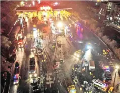  ??  ?? An aerial view shows the site of the accident. — AFP photo