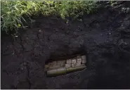  ?? ?? Ammunition is stored in a Ukrainian trench near the frontline in Donetsk region, eastern Ukraine, Wednesday.