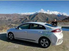  ??  ?? Shaun Hendy’s #nofly2018 included driving a hired electric vehicle from Christchur­ch to Dunedin to visit his parents.