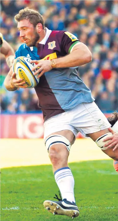  ??  ?? Back with a bang: Chris Robshaw made a superb comeback from a 12-week lay-off