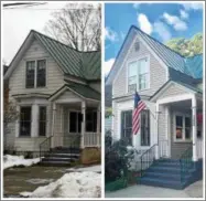  ?? PHOTO COURTESY OF CHARLES AND PEGGY HAWKINS This home at 162 Clinton St., shown in a before and after format, received an Exterior Siding Initiative Award from the Saratoga Springs Preservati­on Foundation. ??