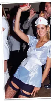  ??  ?? IT GIRL HEYDAY: Lady Victoria at a doctors-and-nurses party in 2000