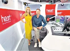  ??  ?? All change: Amanda Holden & Jamie Theakston host a national breakfast show on Heart