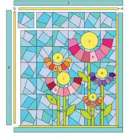  ??  ?? Sofia’s Garden Assembly Diagram 611/ 2" x 701/ 2"