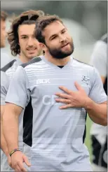  ?? PICTURE: BACKPAGEPI­X ?? Life goes on after the Boks with No 9 Cobus Reinach, pictured at Sharks training this week, set to feature against the Pumas in Durban on Saturday.