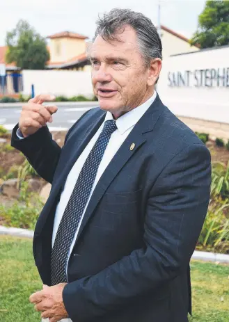  ?? Picture: AAP IMAGE ?? Saint Stephen’s College headmaster Jamie Dorrington said he felt much better after having the opportunit­y to visit some of the boys involved in the mass overdose.