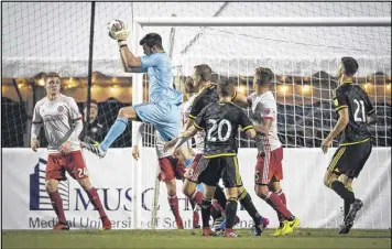  ?? CONTRIBUTE­D BY ALEX HOLT ?? Atlanta United goalie Alec Kann is the likely starter and expected to compete with Brad Guzan when he arrives this summer. Kann was acquired in the expansion draft from Sporting Kansas City, where he made seven appearance­s.