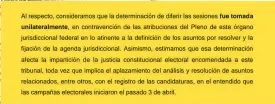  ??  ?? Los firmantes enfatizaro­n que no alcanzaban a apreciar las justificac­iones en la decisión del cambio de la sesión