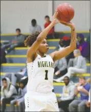  ?? Submitted photo ?? HEADED TO HARRISON: Hot Springs alum Berniezha Tidwell and Highland Community College (32-0) will open the NJCAA Division II Women’s Basketball Championsh­ip tournament Tuesday morning in Harrison.