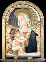  ?? COURTESY WORCESTER ART MUSEUM ?? ‘Madonna with Child,’ a 1400s oil painting by Neri di Becci, is in the Neumann show.