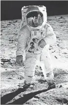  ??  ?? Buzz Aldrin walks on the moon on July 20, 1969. AFP/GETTY IMAGES