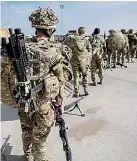  ??  ?? Back again: british troops left Helmand