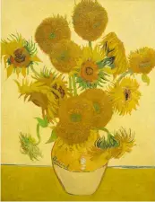  ?? ?? Below: Sunflowers (1888), one of seven variations by van Gogh. Right: Corrected, touched up, corrected again: the unfortunat­e Romanino’s The Nativity (1524)