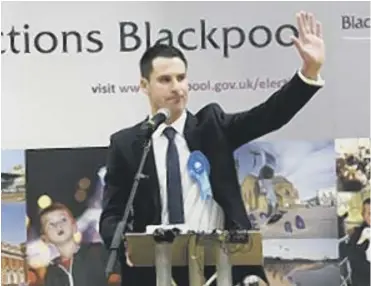  ??  ?? Calderdale Council’s Conservati­ve Group leader and Brighouse councillor Scott Benton has been elected as new MP for Blackpool South taking the seat from Labour’s Gordon Marsden. Picture by Dave Nelson