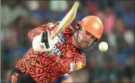  ?? PHOTO: AP ?? Sunrisers Hyderabad’s Travis Head plays a shot against Royal Challenger­s Bengaluru in their Indian Premier League match in Bengaluru, India, on Monday.