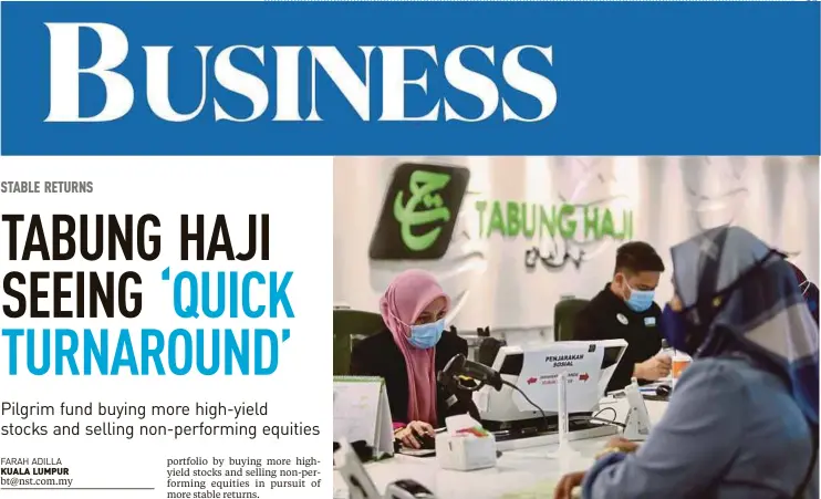  ??  ?? Tabung Haji has declared a 3.10 per cent profit distributi­on with a RM2.24 billion total payout for the year ended Dec 31 last year.