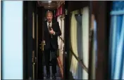  ?? ?? President Joe Biden walks down a corridor to his cabin on a train after a surprise visit with Ukrainian President Volodymyr Zelenskyy, in Kyiv.