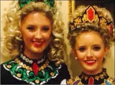  ??  ?? Katie and Holly who took part in the World Irish Dancing Championsh­ips in Glasgow at the weekend.