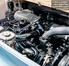  ??  ?? A V8 in a straightsi­x’s engine bay leaves little room to manouvre