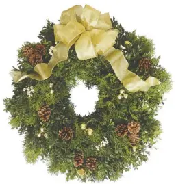  ?? COURTESY PHOTO ?? “Sunrise wreath,” among the greens available for sale by the Garden Club.