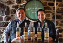  ?? SUBMITTED PHOTO ?? Don, left, and Scott Avellino, of distiller Revivalist Spirits, are making hand sanitizer instead of gin and whiskey during the coronaviru­s outbreak.
