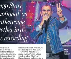  ?? PHOTO: AFP ?? Ringo Starr