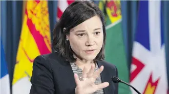  ?? ADRIAN WYLD/THE CANADIAN PRESS ?? Environmen­t Minister Shannon Phillips says Ottawa has given her only “bland assurances” in the face of her government’s apprehensi­ons about the new Impact Assessment Act.