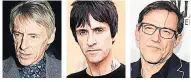  ??  ?? PALS: Paul Weller, Johnny Marr and Stephen Morris