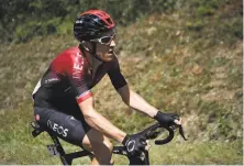  ?? Anne-Christine Poujoulat / AFP / Getty Images ?? Defending champion Geraint Thomas enjoyed Monday’s Stage 10: “I couldn’t think of anything better,” he said.