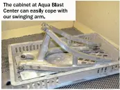  ??  ?? The cabinet at Aqua Blast Center can easily cope with our swinging arm.