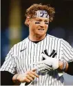  ?? Noah K. Murray / Associated Press ?? Yankees outfielder Clint Frazier has been dealing with vision issues since July.