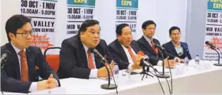  ??  ?? (From left): Chan Kin Meng, Datuk Anthony Cho Tian Han, Ng, Loo Chee Yang and Tan Ching Meng at the press conference.
