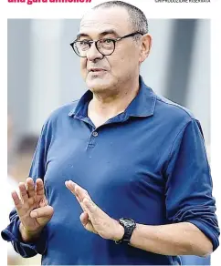  ?? ANSA ?? Maurizio Sarri, 60 anni, oggi 160 gare in serie A