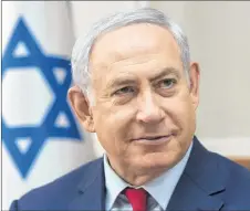  ?? "1 1)050 ?? Israeli Prime Minister Benjamin Netanyahu attends the weekly cabinet meeting at the Prime Minister’s office in Jerusalem on Sunday.