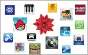  ??  ?? Apps can be great gift ideas for someone you know.