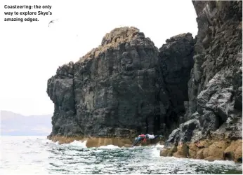  ??  ?? Coasteerin­g: the only way to explore Skye’s amazing edges.