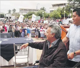  ?? CORTESÍA ?? Agenda. El presidente llega a la plaza San Francisco de Santa Cruz para el encuentro ciudadano.