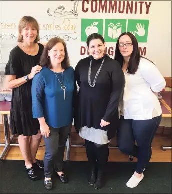  ?? Contribute­d photo ?? CDR kitchen coordinato­r Mary Johnston, volunteer coordinato­r Marie Mordarski, executive director Judy Barron, and administra­tive assistant Diana Vaicunas on a recent morning at the Community Dining Room.