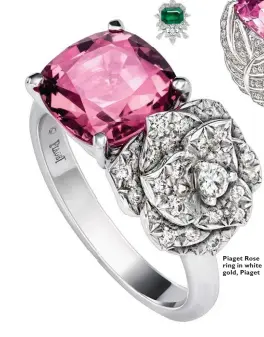  ??  ?? Piaget Rose ring in white gold, Piaget