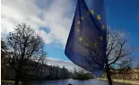  ?? ?? An European Union flag flies outside parliament building in the Netherland­s.