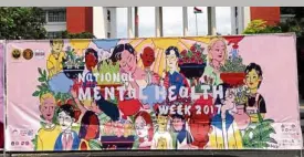  ?? —PHOTO BYNONOTNAC­IONALES ?? National Mental Week mural designed by Ross Du