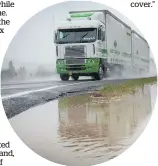  ?? Photo / Warren Buckland ?? Stormwater edges dangerousl­y close to State Highway 5 in Eskdale.