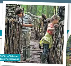  ??  ?? MAGICAL: Children explore Puzzlewood