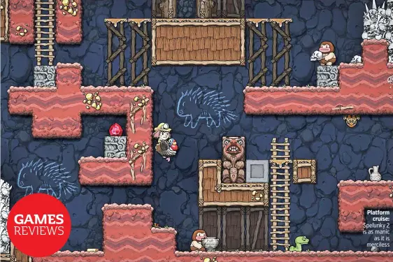  ??  ?? Platform cruise: Spelunky 2 is as manic as it is merciless