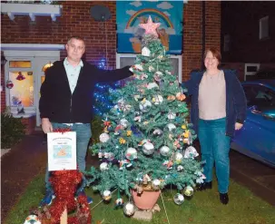 ??  ?? St Lukes Church’s Christmas Tree Trail saw 54 trees lit up around Maidenhead to help bring festive cheer. Ref:133234-13