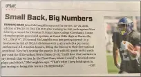  ?? MARK PODOLSKI — THE NEWS-HERALD ?? Notre Dame College running back Jaleel McLaughlin was recently featured in an issue of Sports Illustrate­d.