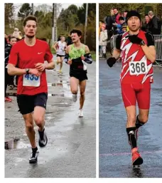  ??  ?? A gauche : Florian Pilon s’impose dans le 10 km d’une petite seconde devant Yann Dusehu. A droite : cavalier seul de Laurent Bondon dans le 5 km.