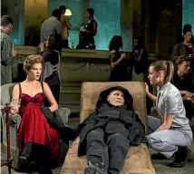  ?? ?? Lea Seydoux, Viggo Mortensen and Kristen Stewart in Crimes of the Future.